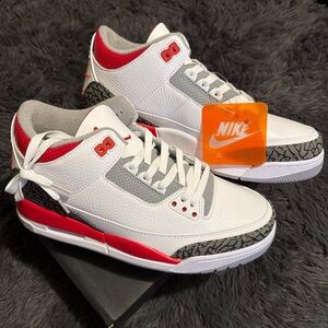 Nike White and Red Athletic Shoes